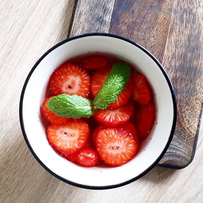 Salade de fraises x Pause au Hammam