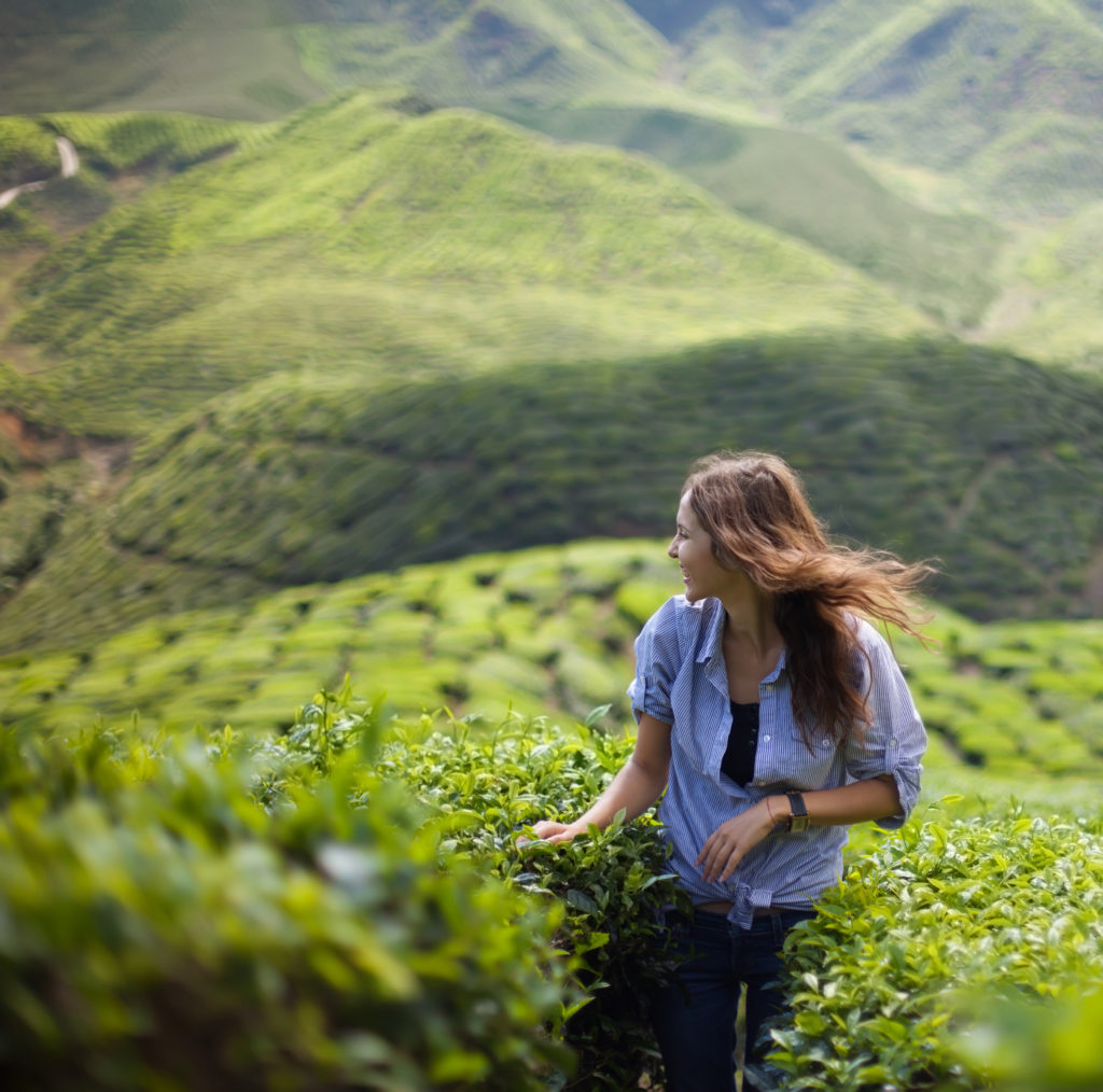 freedom girl in mountains